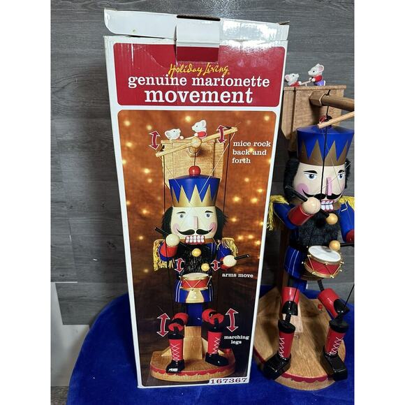 VTG 2001 Holiday Creations Living Nutcracker Marionette Christmas 22” Music Work - Picture 4 of 16